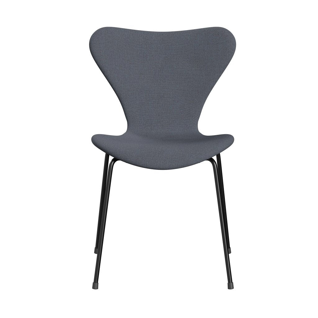 Fritz Hansen 3107 židle plné čalounění, černá/křesťanská Shavn Orange/Blue