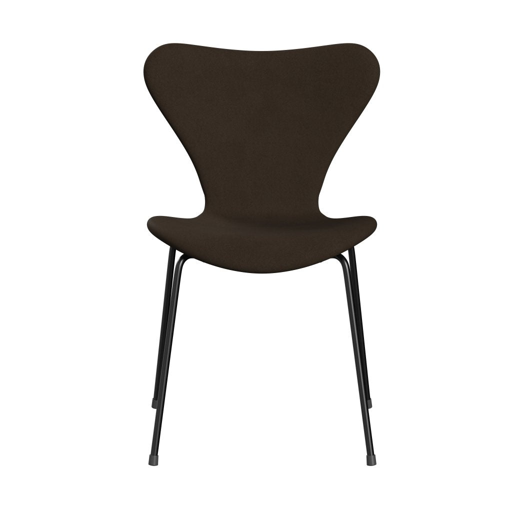 Fritz Hansen 3107 židle plné čalounění, černá/pohodlí béžová/písek