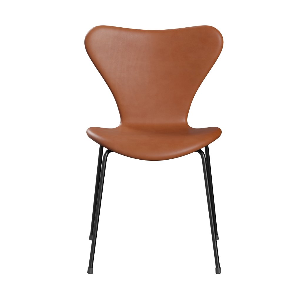 Fritz Hansen 3107 Chair Full Upholstery, Black/Grace Walnut