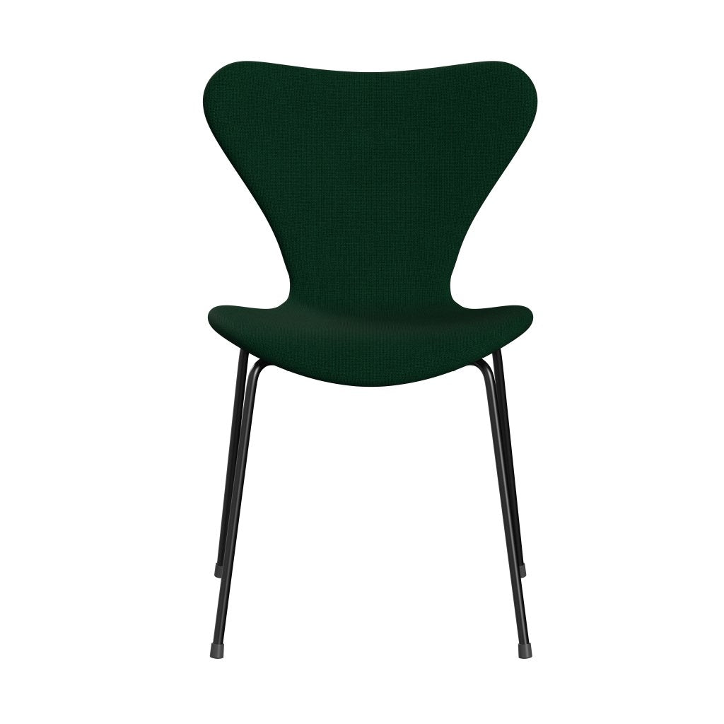 Fritz Hansen 3107 židle plné čalounění, černá/hallingdal láhev zelená