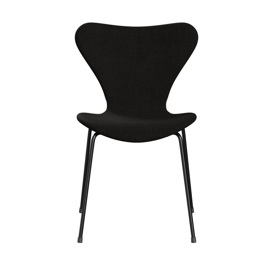 Fritz Hansen 3107 židle plné čalounění, černá/remix tmavě hnědá (REM393)
