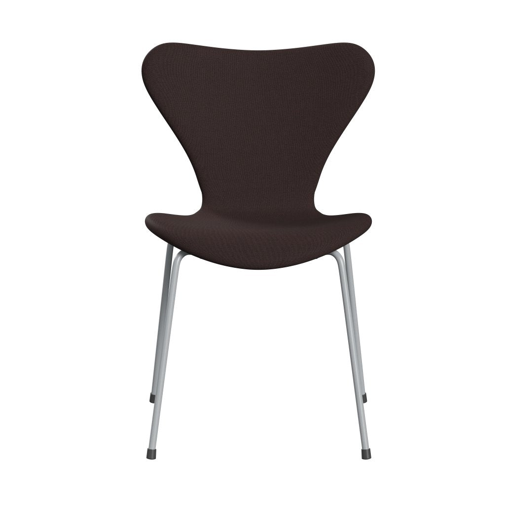Fritz Hansen 3107 židle plné čalounění, stříbrná šedá/remix tmavě modrá (REM362)