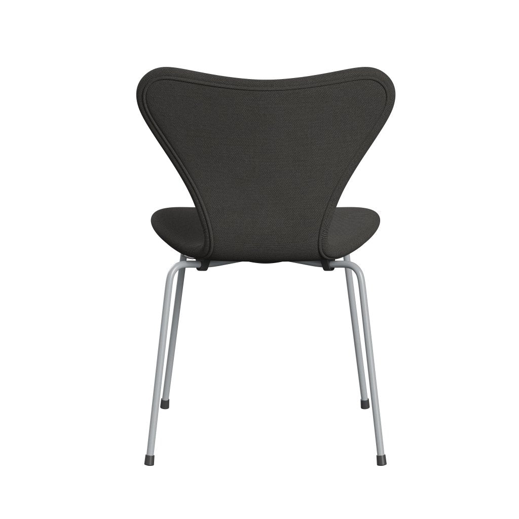 Fritz Hansen 3107 židle plné čalounění, stříbrná šedá/ocelářská trio tmavě šedá