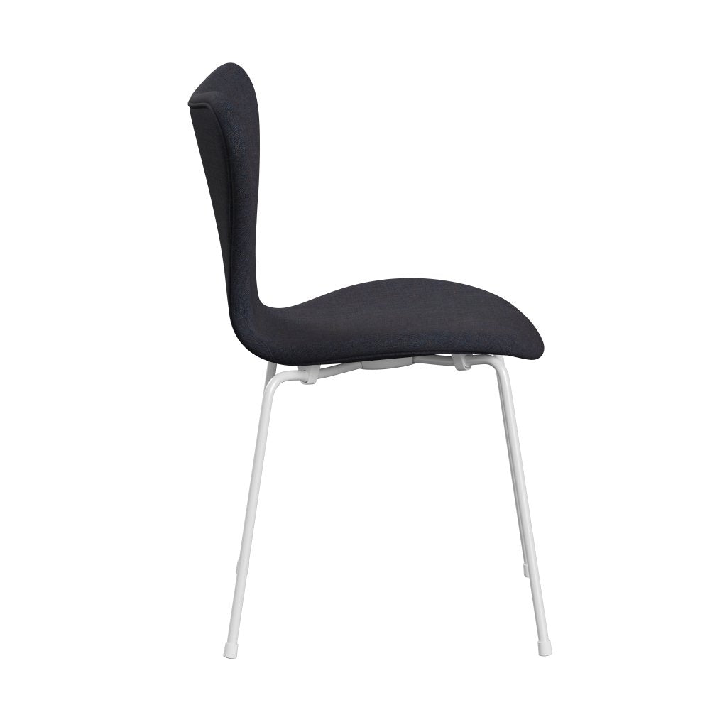 Fritz Hansen 3107 Chair Full Upholstery, White/Remix Jeans Blue