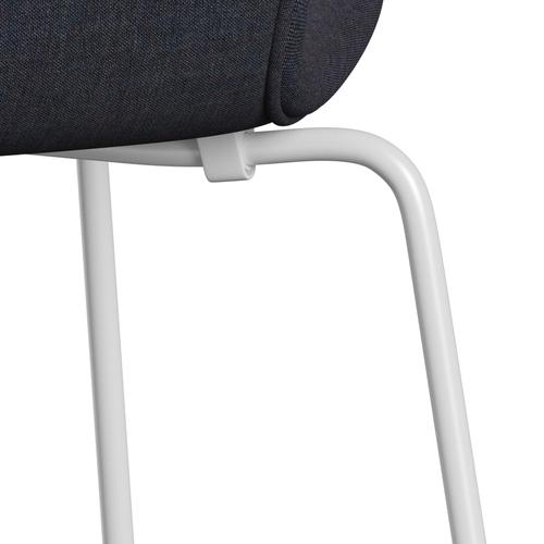 Fritz Hansen 3107 Chair Full Upholstery, White/Remix Jeans Blue