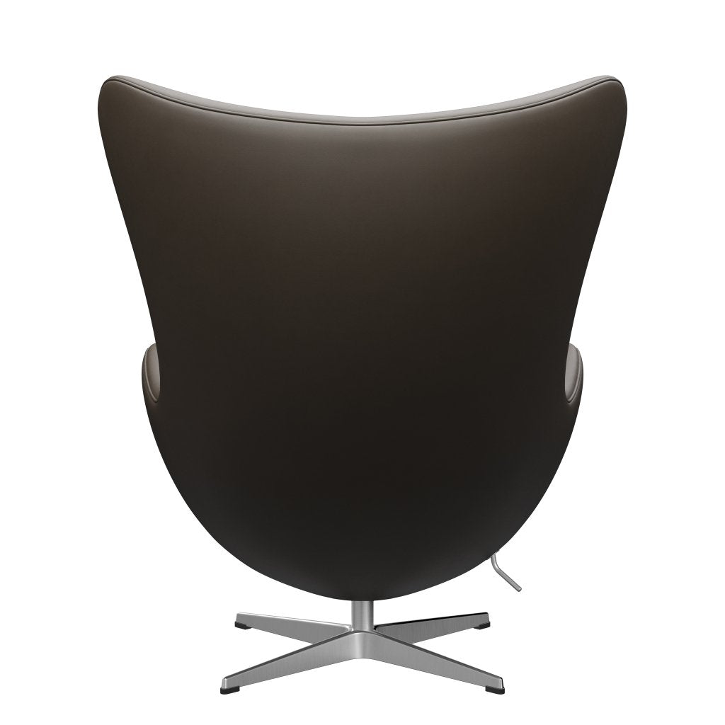 Fritz Hansen The Egg Lounge Chair Leather, satén kartáčovaný hliník/esenciální kámen