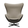 Fritz Hansen The Egg Lounge Chair Leather, černá/základní světle šedá