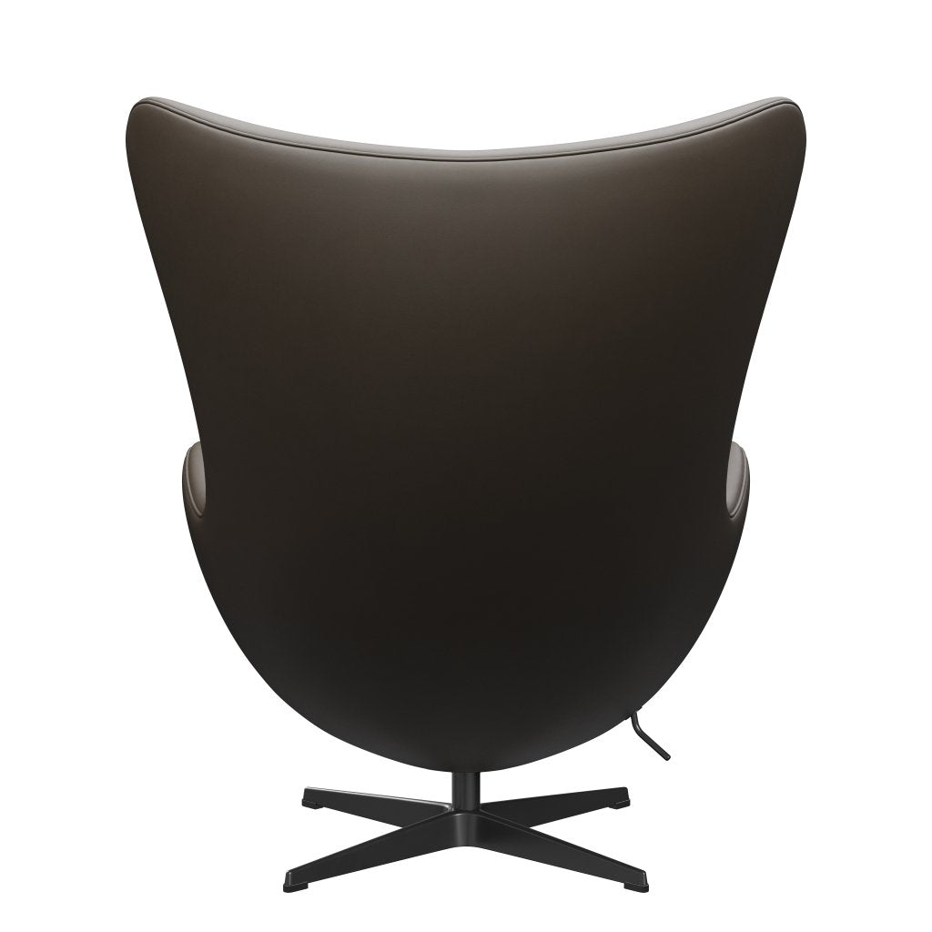 Fritz Hansen The Egg Lounge Chair Leather, černý/esenciální kámen
