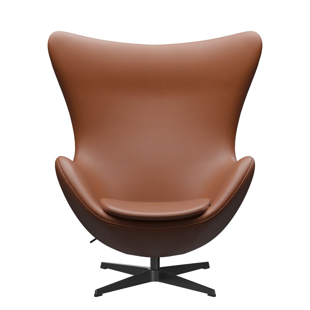Fritz Hansen The Egg Lounge Chair Leather, černý/esenciální ořech