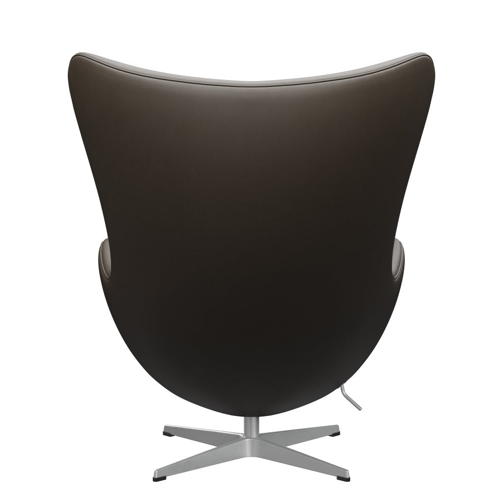 Fritz Hansen The Egg Lounge Chair Leather, Silver Grey/Esencial Stone