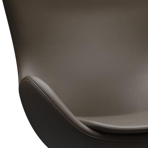 Fritz Hansen The Egg Lounge Chair Leather, teplý grafit/esenciální kámen