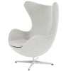 Fritz Hansen The Egg Lounge Chair Fabric, Divina melange světle šedá