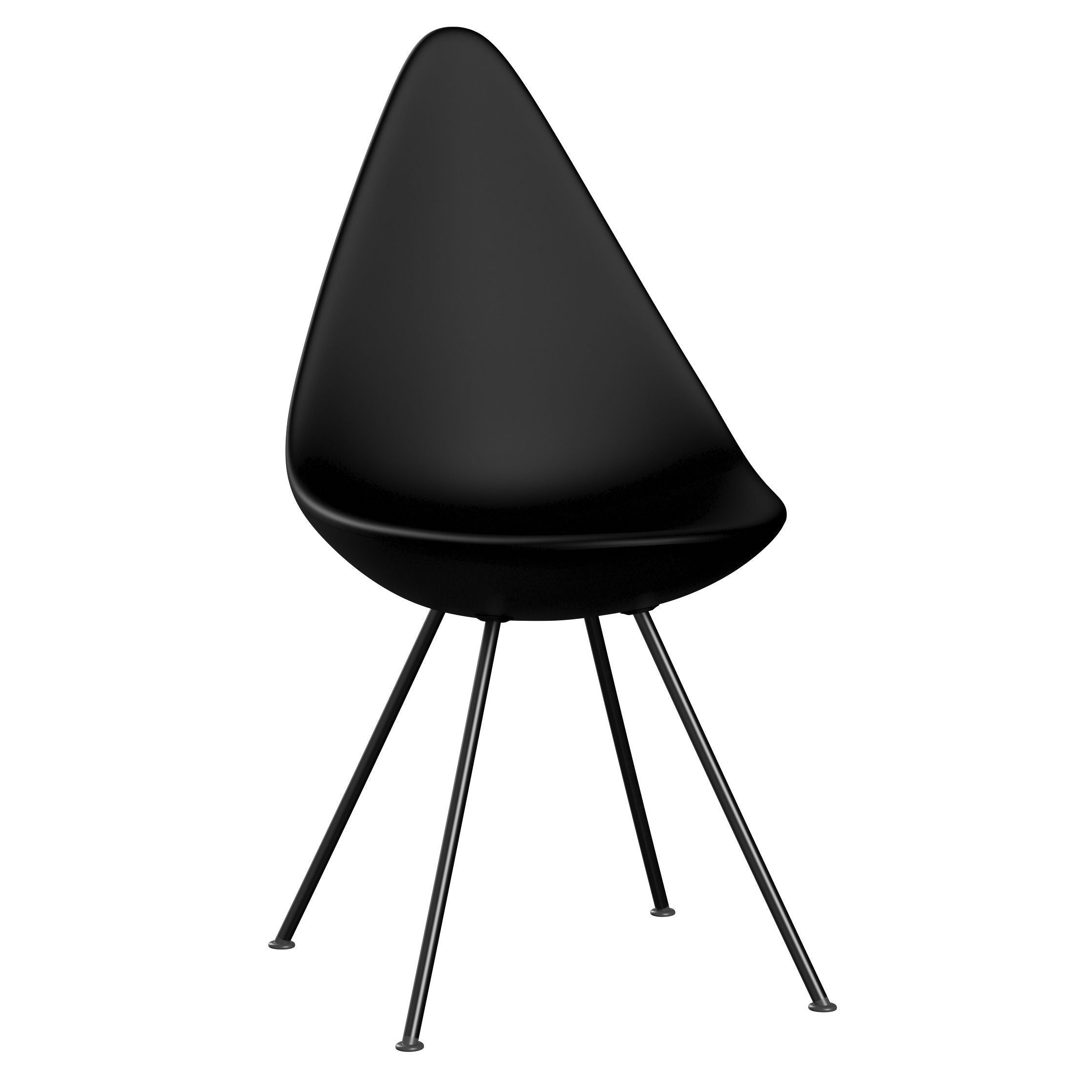 Fritz Hansen Drop Chair, Black/Black