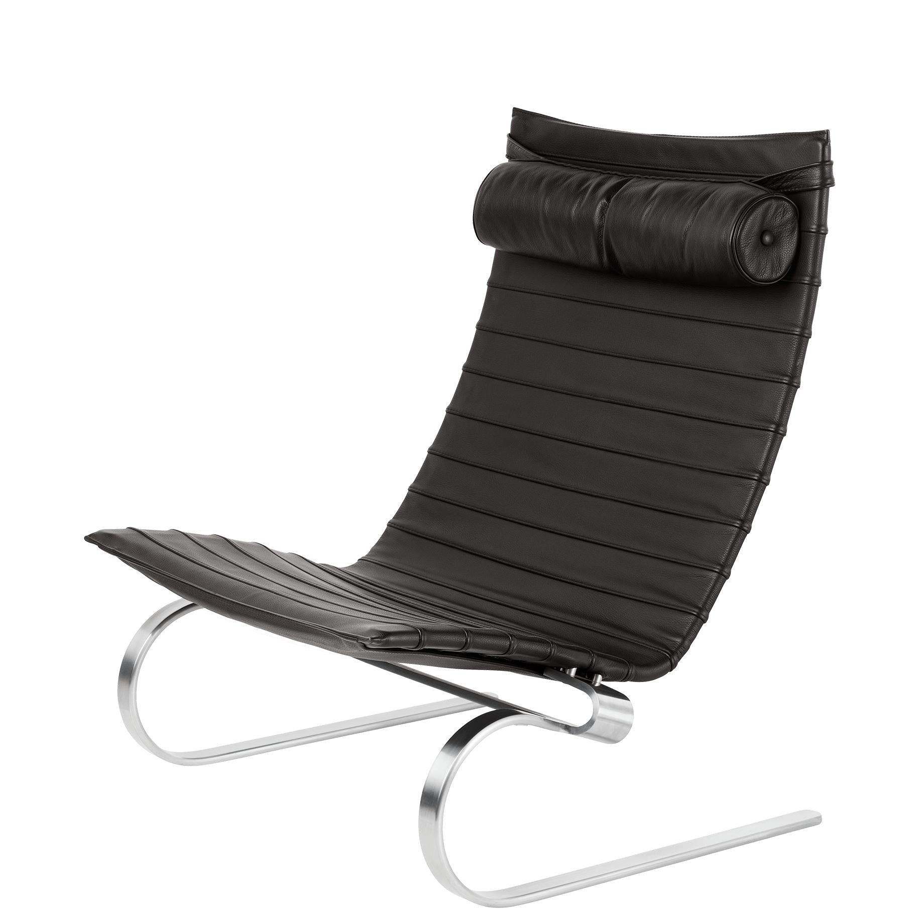 Fritz Hansen Pk20 Lounge Chair, černá kůže