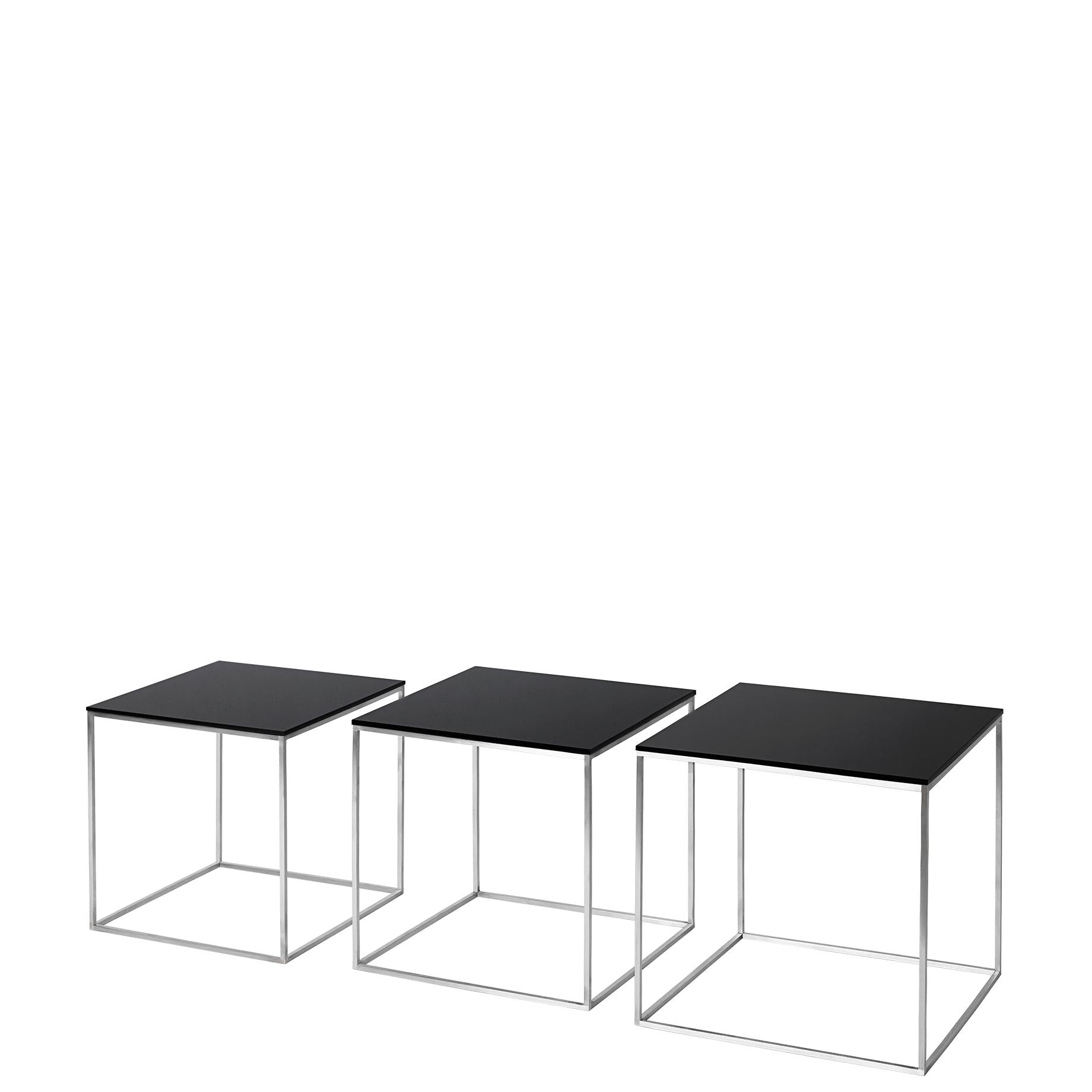 Fritz Hansen Pk71 Set Tables 3 díly, černé