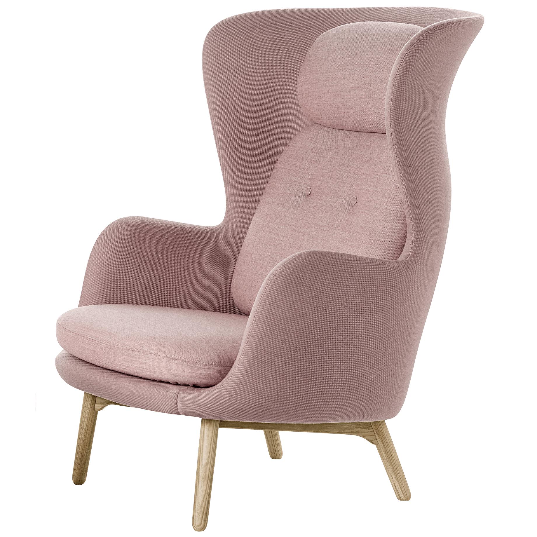 Lounge Wood Fritz Hansen Ro Lounge Wood, Steelcut Pink/ Canvas Pink