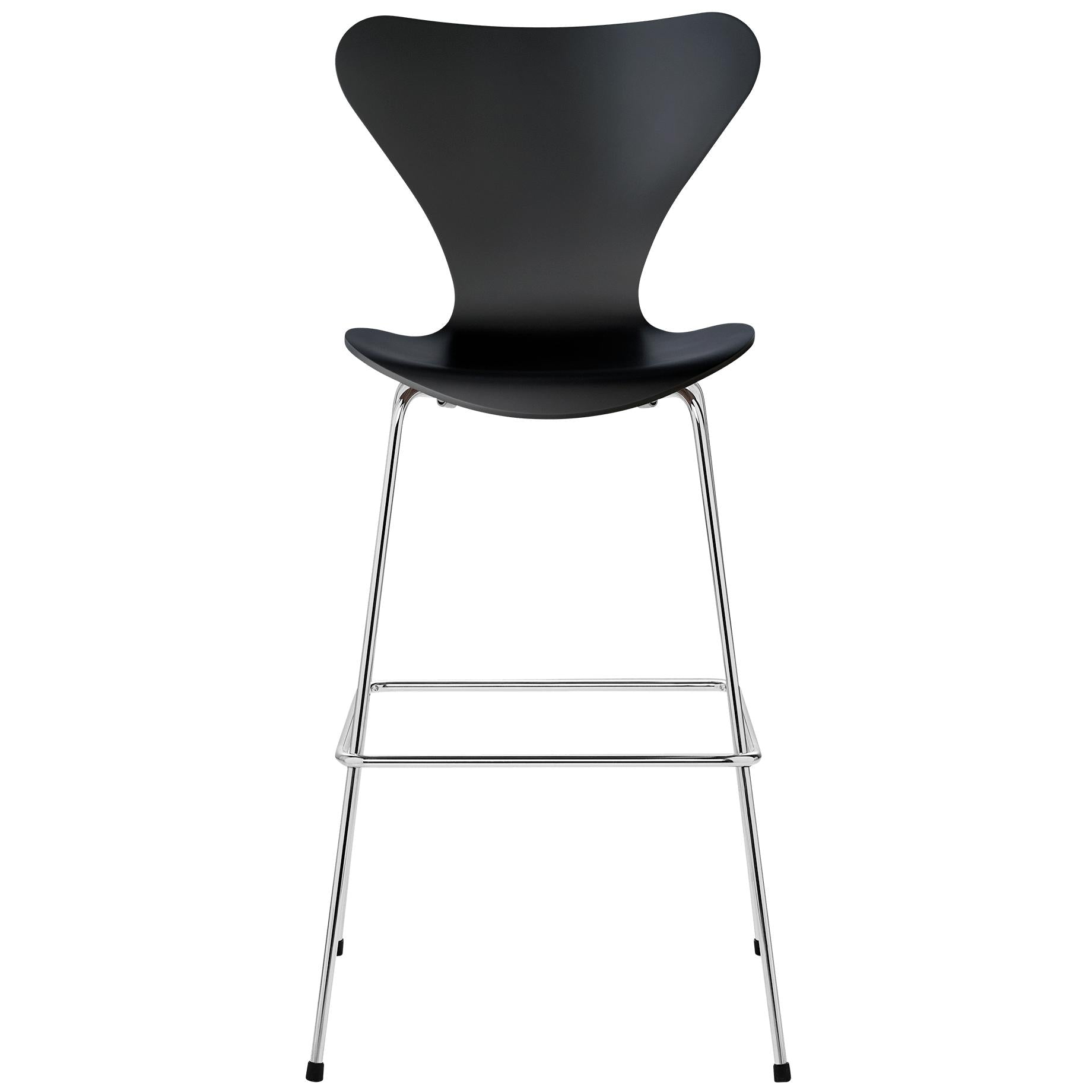 Fritz Hansen Serie 7 barová židle plně lakovaná 76 cm, černá