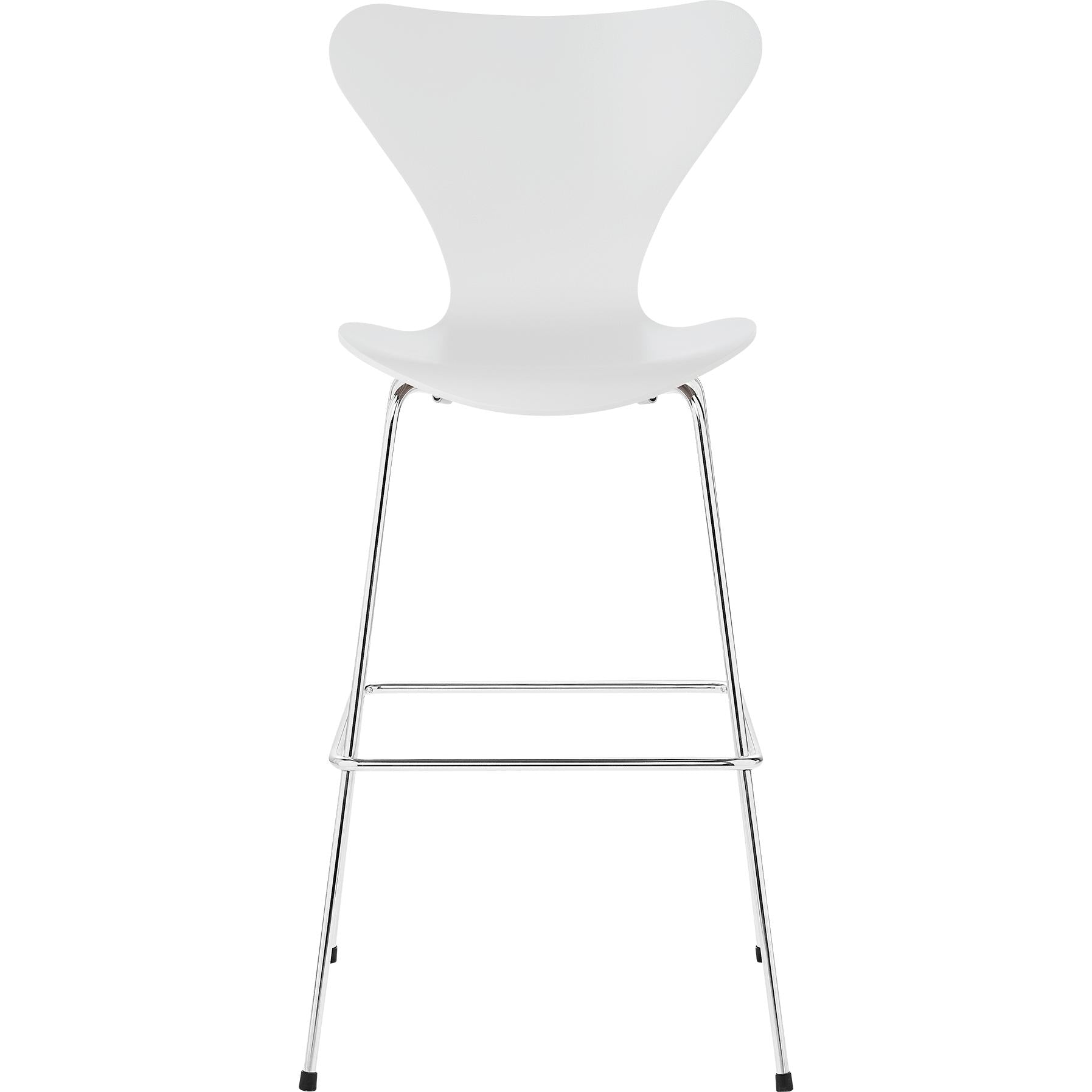 Fritz Hansen Serie 7 barová židle plně lakovaná 76 cm, bílá