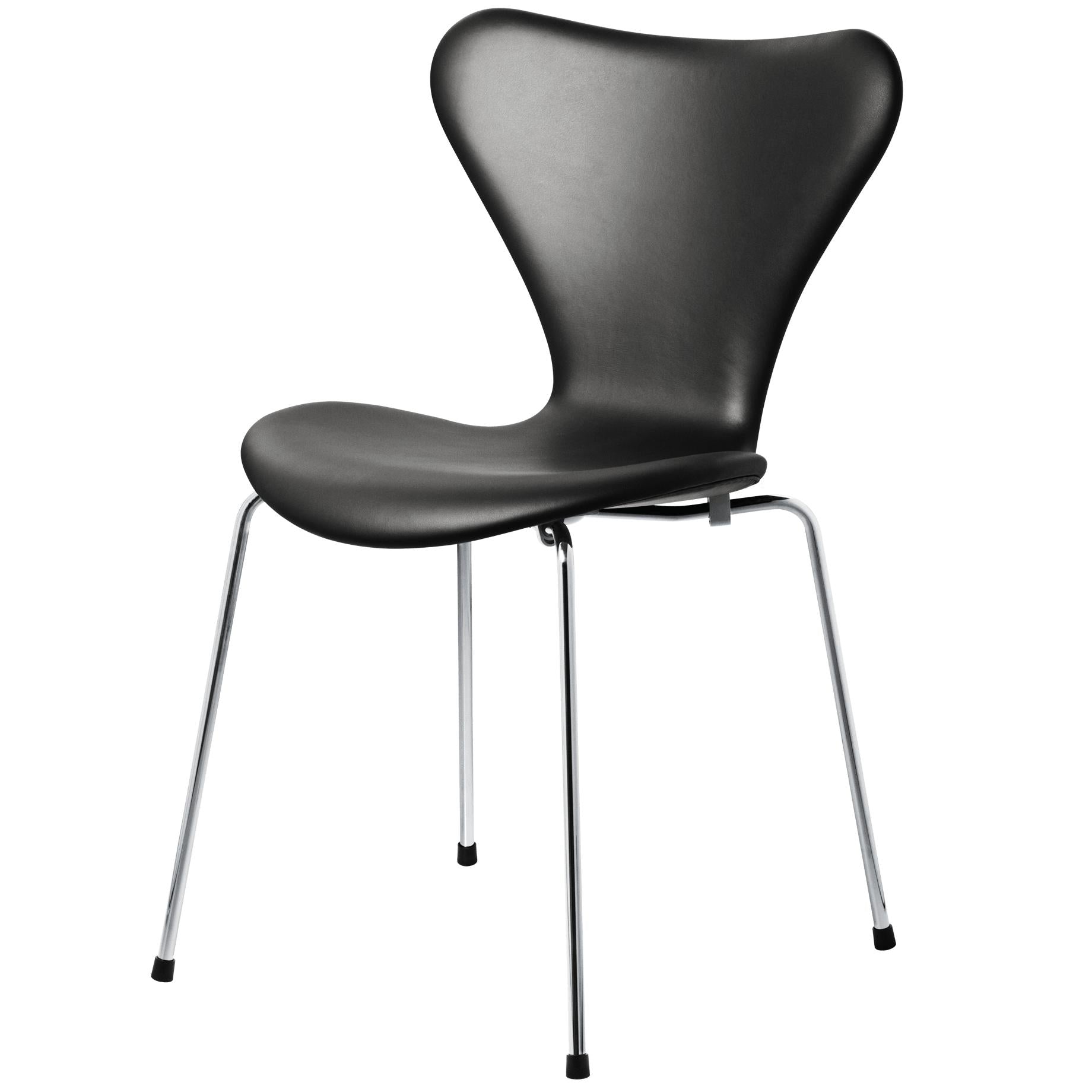 Fritz Hansen Series 7 Židle plná čalounění kůže, Essential Black