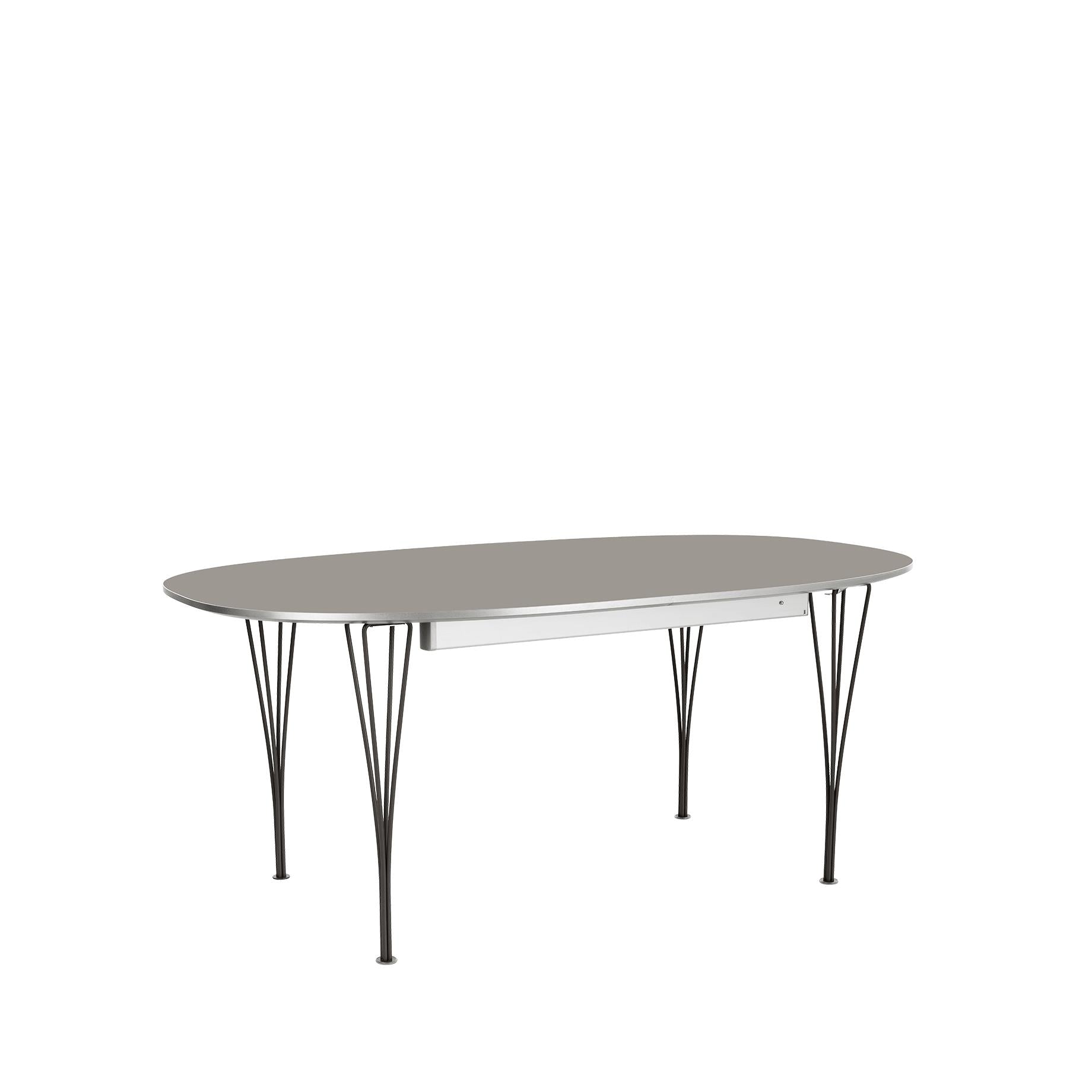 Fritz Hansen Super Ellipse Rozšiřitelný stůl lakovaný 100 x170/270 cm, šedý laminát