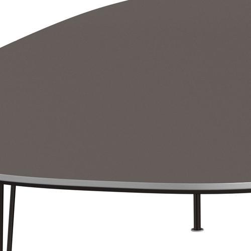 Fritz Hansen Superellipse Jídelní stůl hnědý bronz/šedý fenix lamináty, 300x130 cm