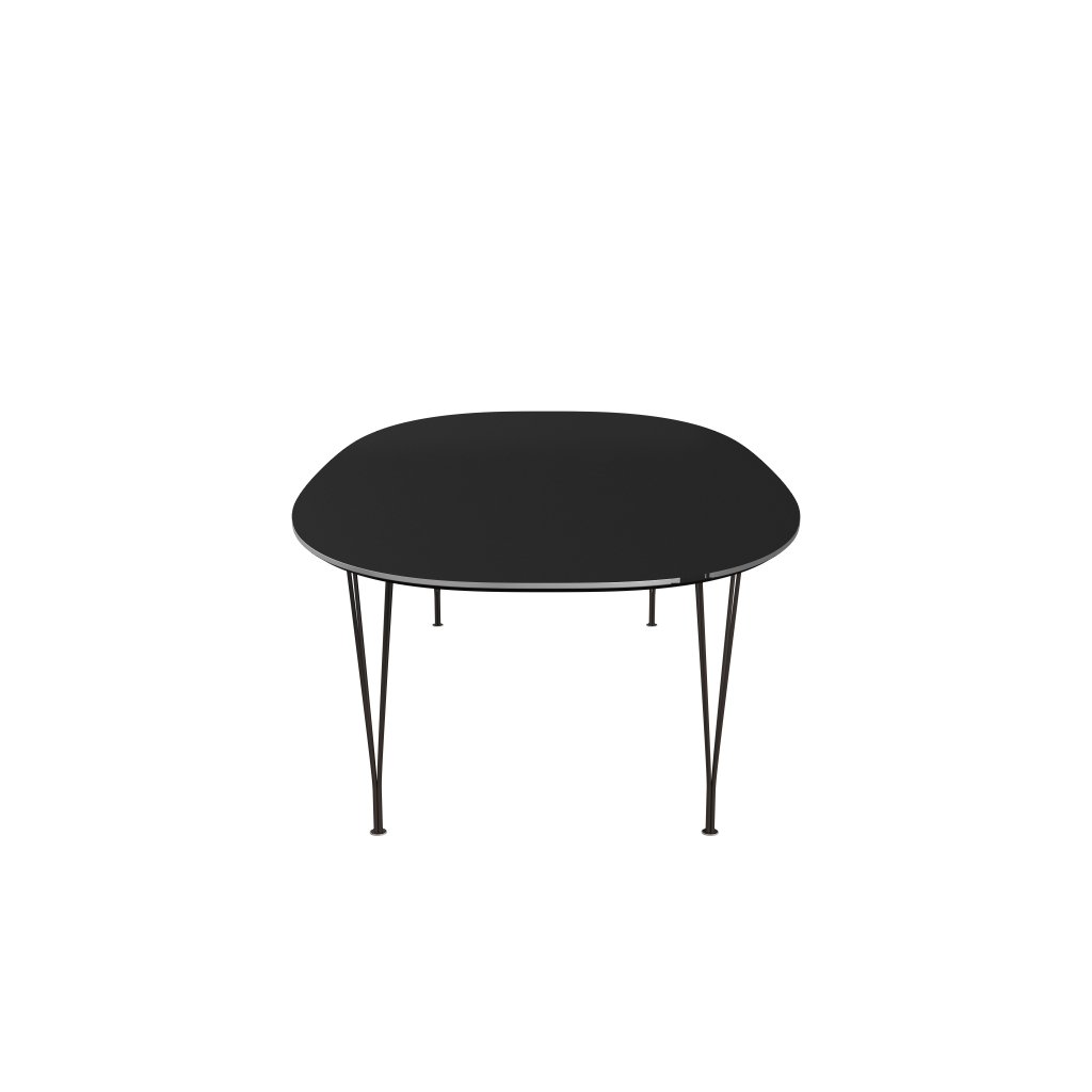 Fritz Hansen Superellipse jídelní stůl hnědý bronz/černé lamináty Fenix, 300x130 cm