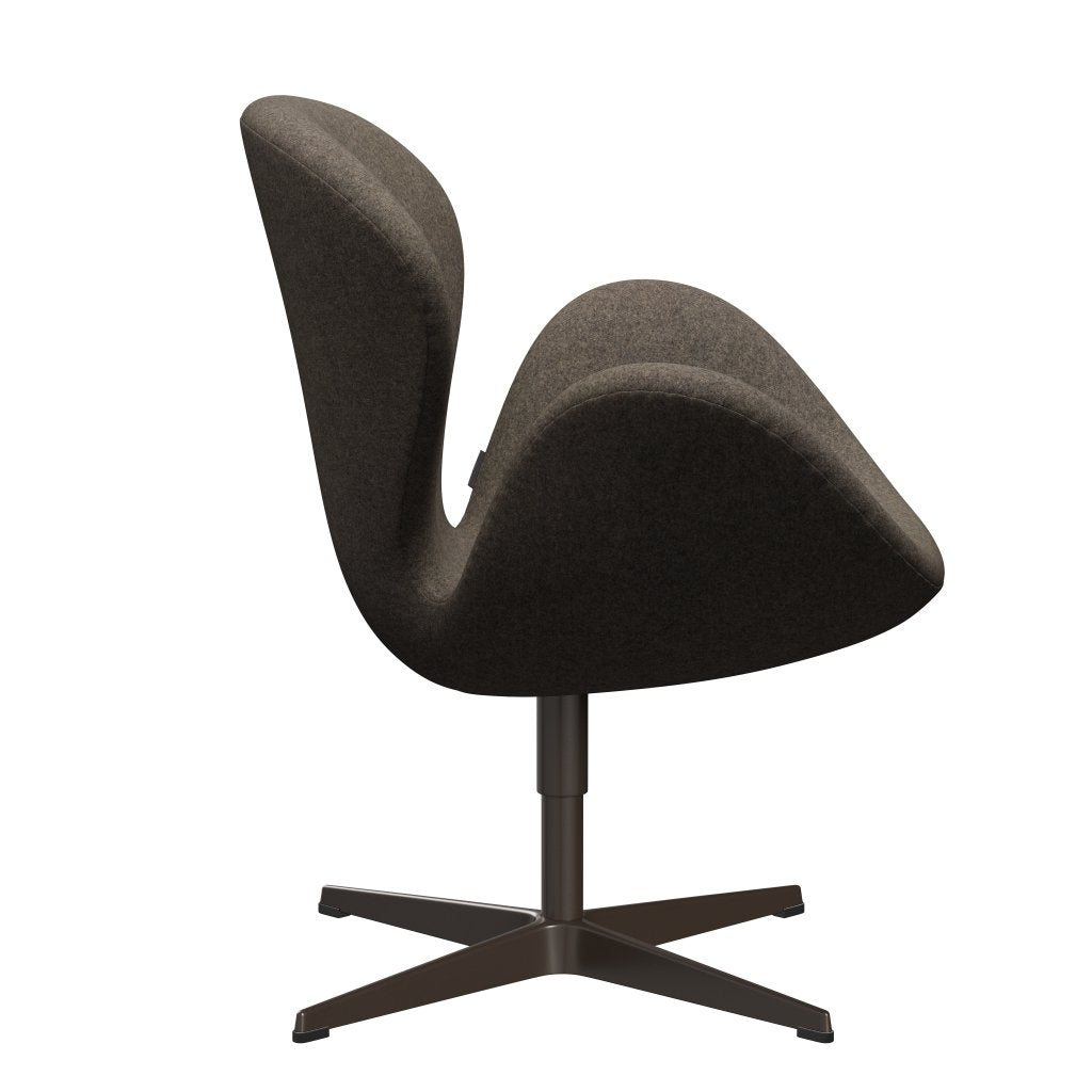 Fritz Hansen Swan Lounge Chair, Brown Bronze/Divina MD Krt