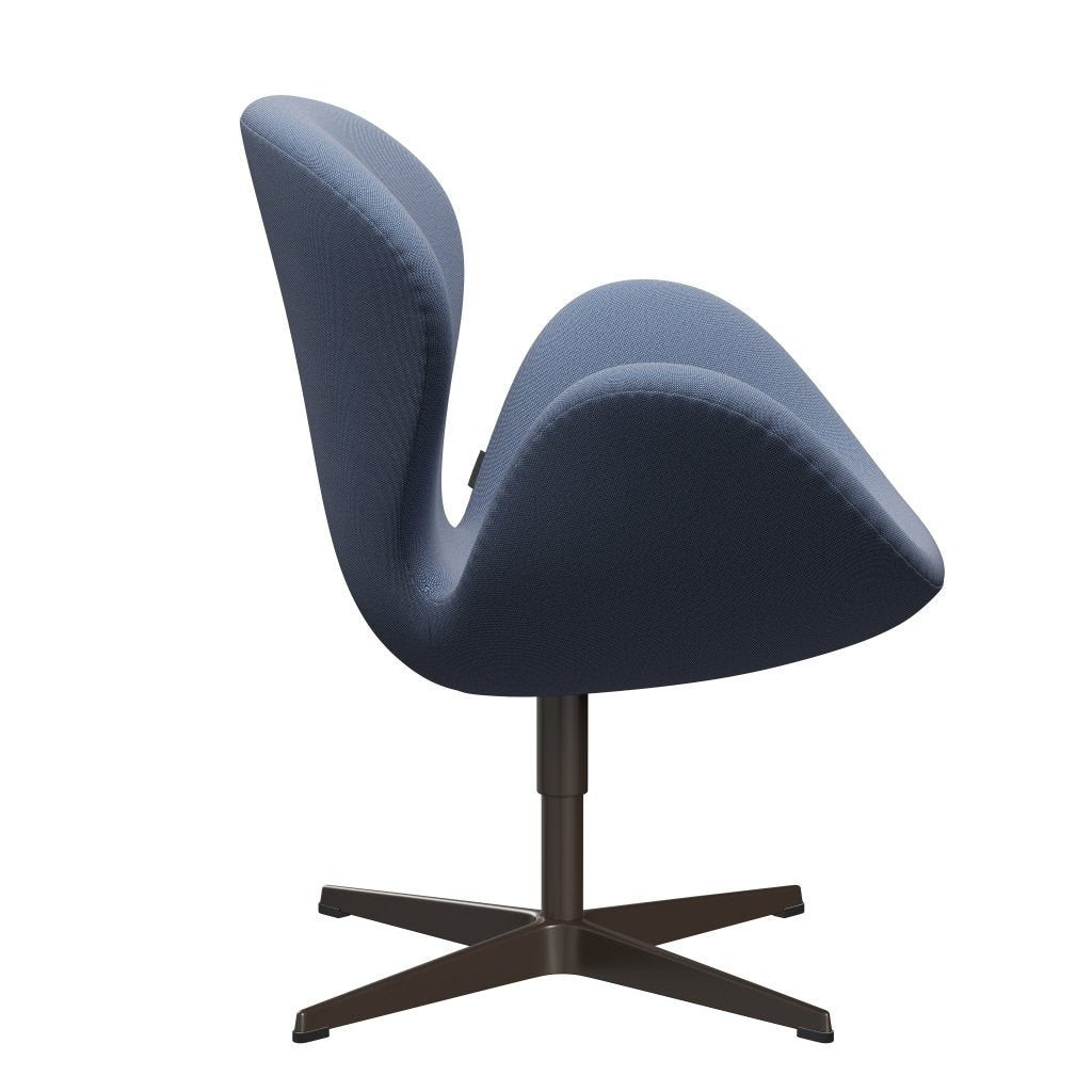 Lounge židle Fritz Hansen Swan, Brown Bronz/Rime Blue/White