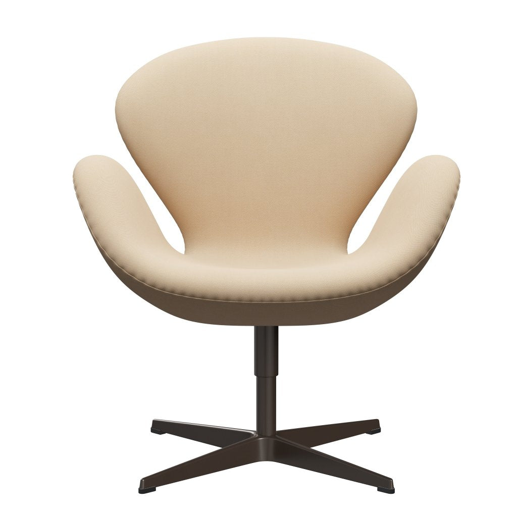 Fritz Hansen Swan Lounge Chair, Brown Bronz/Rime Wool White