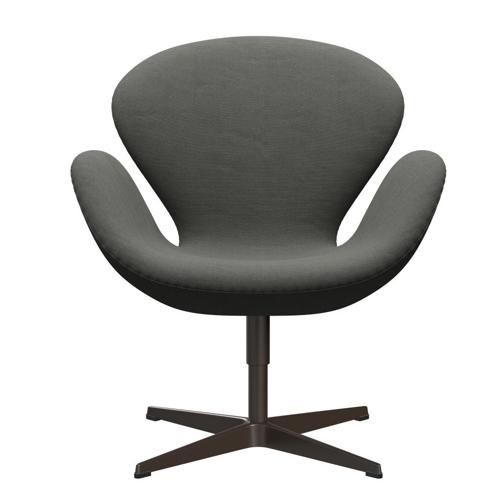 Fritz Hansen Swan Lounge Chair, Brown Bronze/Steelcut Grey