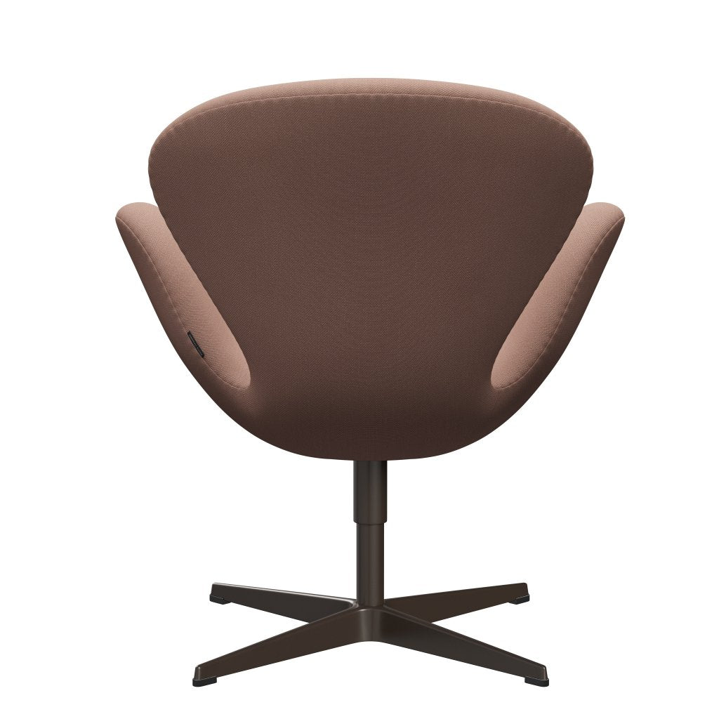 Fritz Hansen Swan Lounge Chair, Brown Bronze/Steelcut Light Beige/Light Red