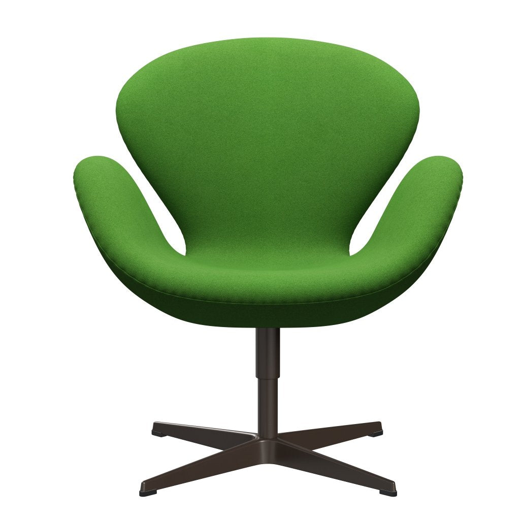 Fritz Hansen Swan Lounge Chair, Brown Bronz/Tonus Light Green