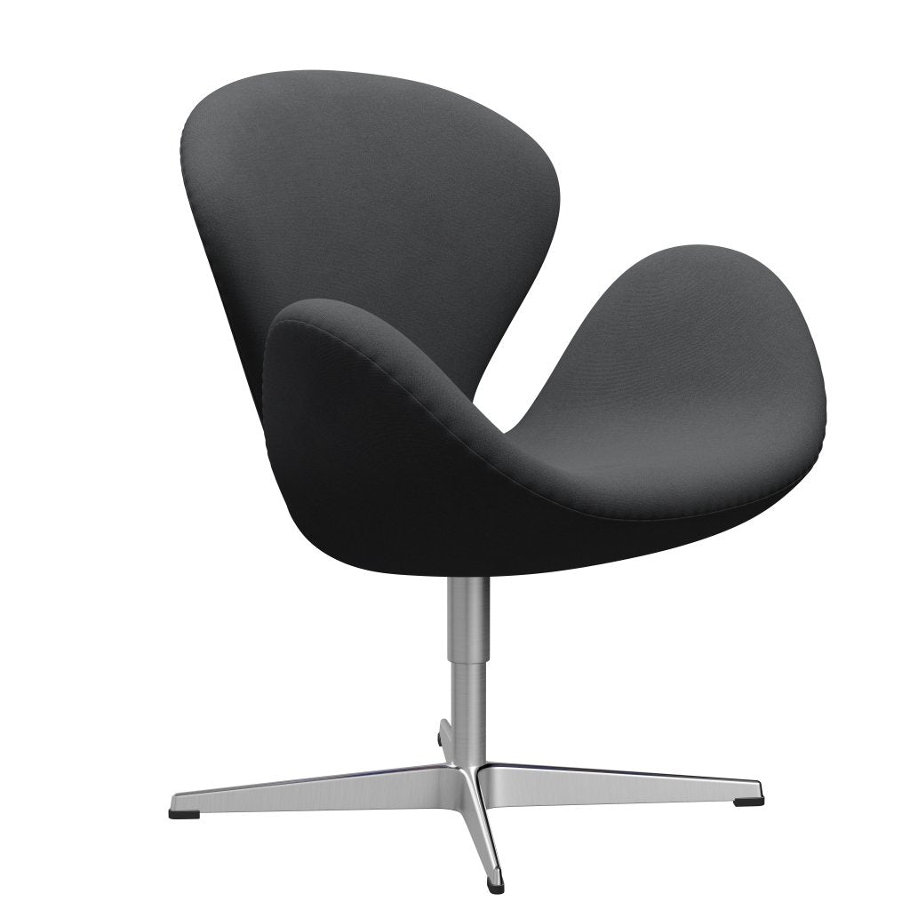 Fritz Hansen Swan Lounge Chair, satén kartáčovaný hliník/Christianshavn Grey Uni