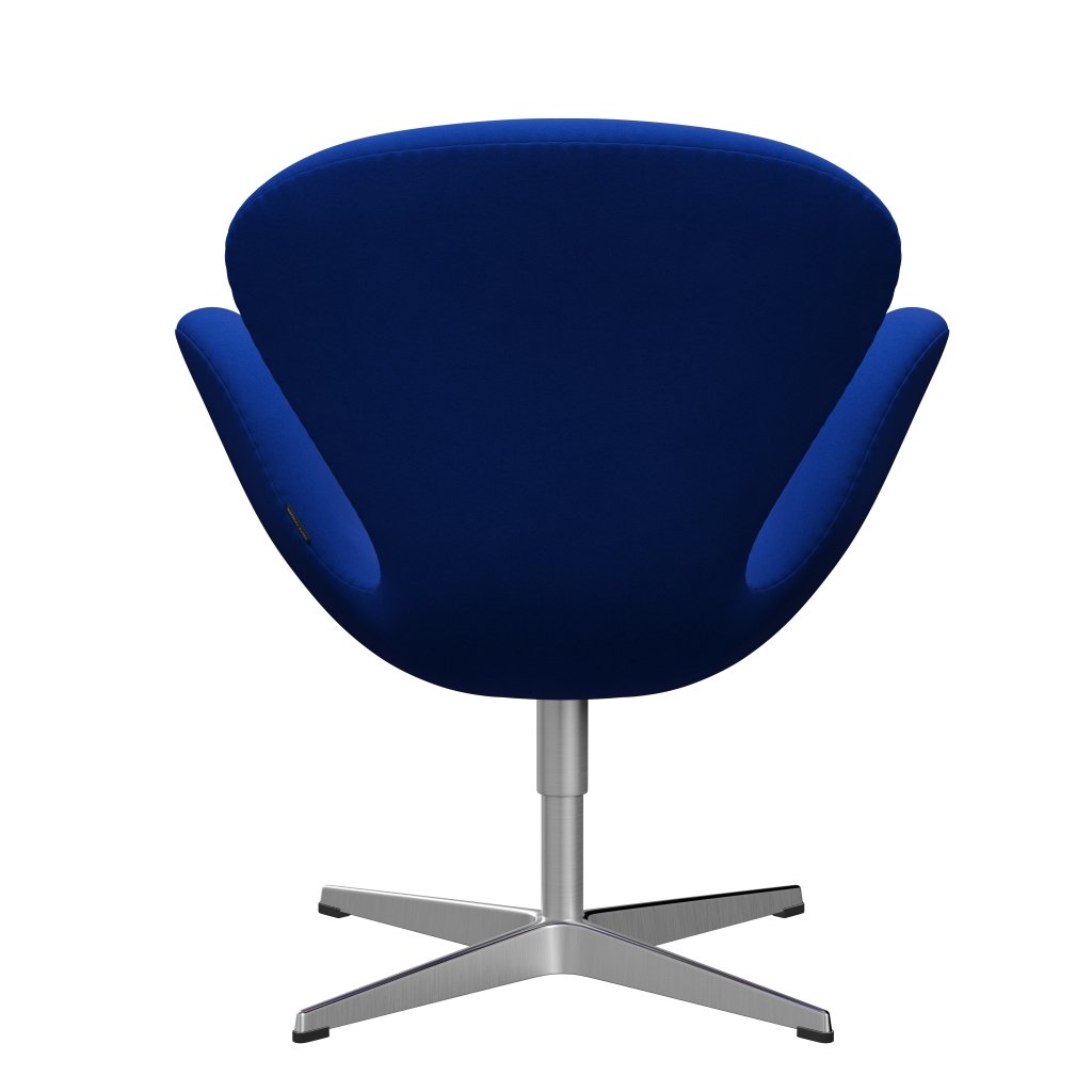 Fritz Hansen Swan Lounge Chair, saténová kartáčovaná hliník/pohodlí modrá (00035)