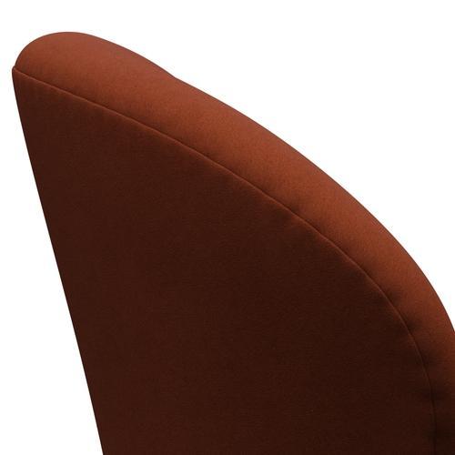Fritz Hansen Swan Lounge Chair, saténový kartáčovaný hliník/pohodlí tmavě červená (61018)