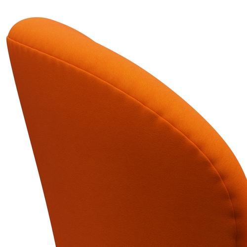 Fritz Hansen Swan Lounge Chair, satén kartáčovaný hliník/pohodlí žlutá/oranžová