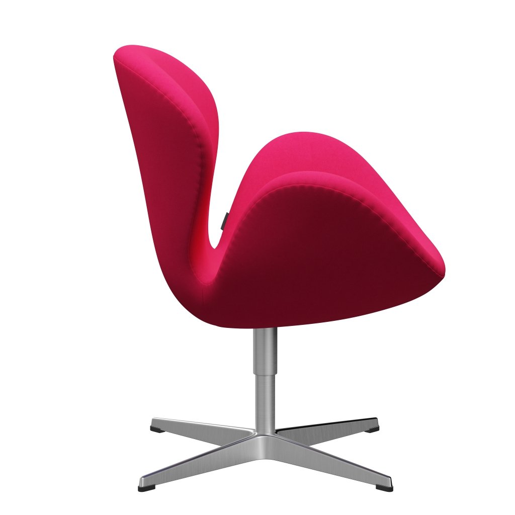 Fritz Hansen Swan Lounge Chair, satén kartáčovaný hliník/pohodlí růžový