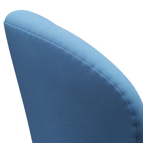 Fritz Hansen Swan Lounge Chair, saténová kartáčovaná hliník/Divina Light Blue (712)