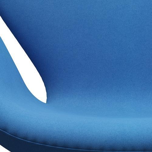 Fritz Hansen Swan Lounge Chair, saténová kartáčovaná hliník/Divina Light Blue (742)