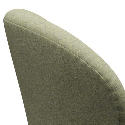 Fritz Hansen Swan Lounge Chair, satén kartáčovaný hliník/Divina MD Soft Green
