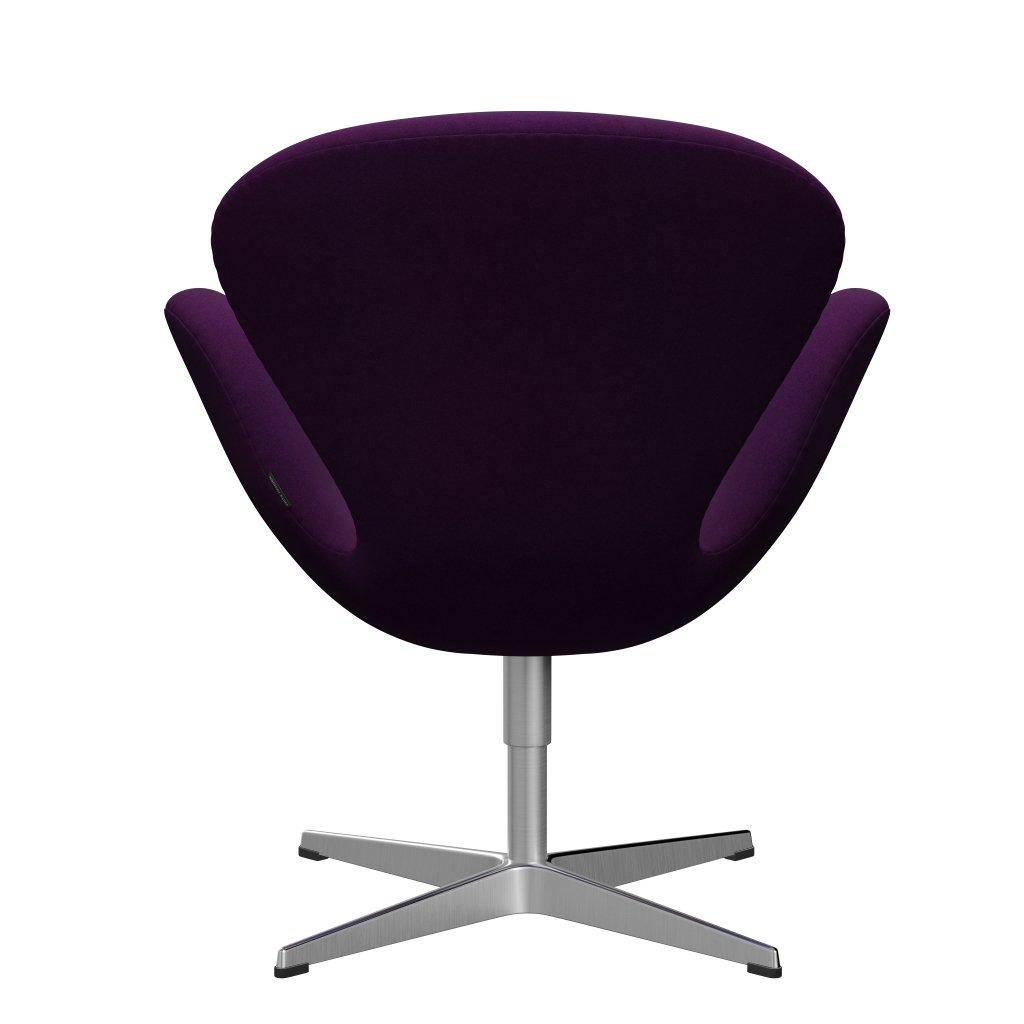 Fritz Hansen Swan Lounge Chair, saténová kartáčovaná hliník/Divina Violet (696)