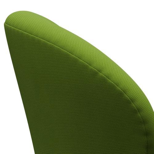Židle Fritz Hansen Swan Lounge, saténová kartáčovaná hliník/sláva zelená