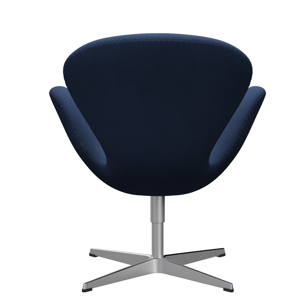 Lounge židle Fritz Hansen Swan, satén kartáčovaný hliník/fiord střední modrá/středně modrá