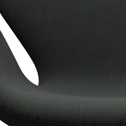 Fritz Hansen Swan Lounge Chair, satén kartáčovaný hliník/fiord černý vícebarevný