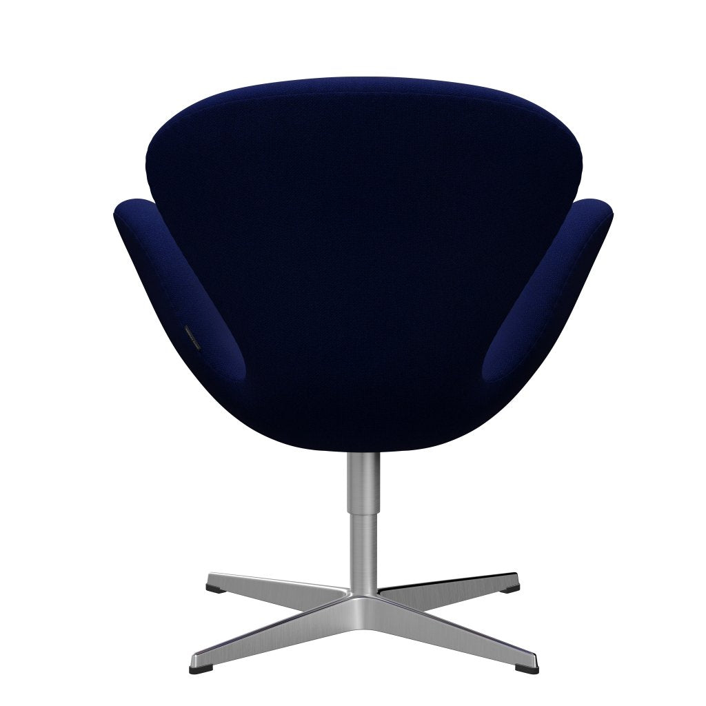 Fritz Hansen Swan Lounge Chair, Satingbrushed Aluminium/Hallingdal tmavě modrá