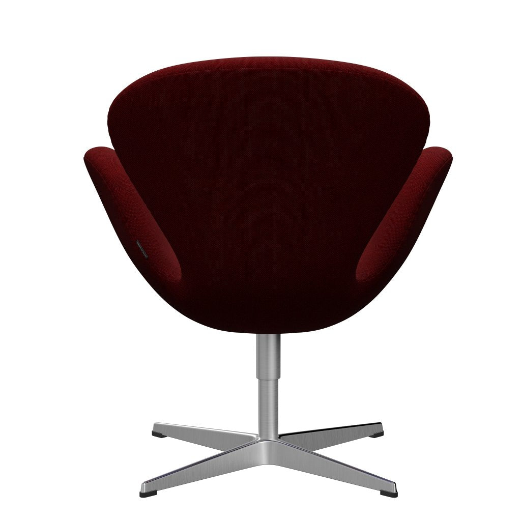 Lounge židle Fritz Hansen Swan, hliník/hallingdal tmavě červená