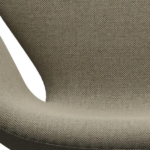 Fritz Hansen Swan Lounge Chair, saténově kartáčovaný hliník/Re Wool Light Beige/Natural