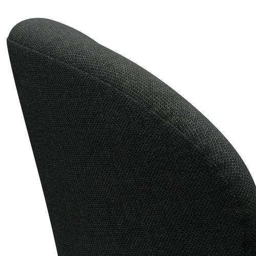 Fritz Hansen Swan Lounge Chair, satén kartáčovaný hliník/re vlna černá/přirozená