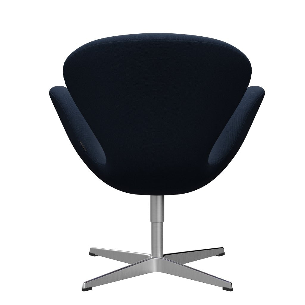 Fritz Hansen Swan Lounge Chair, satén kartáčovaný hliník/Steelcut Ocean Blue Dark