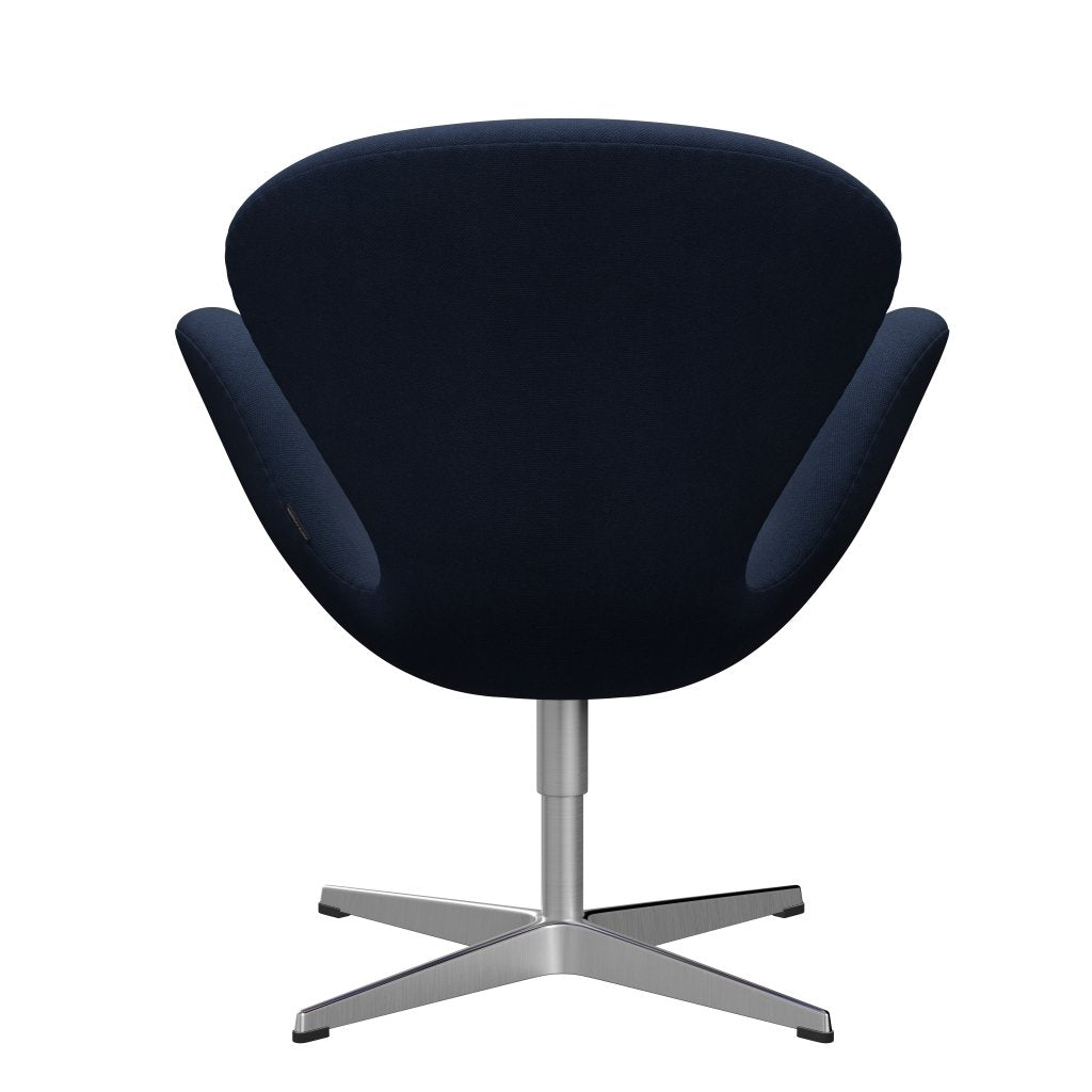 Fritz Hansen Swan Lounge Chair, satén kartáčovaný hliník/Steelcut Royal Blue
